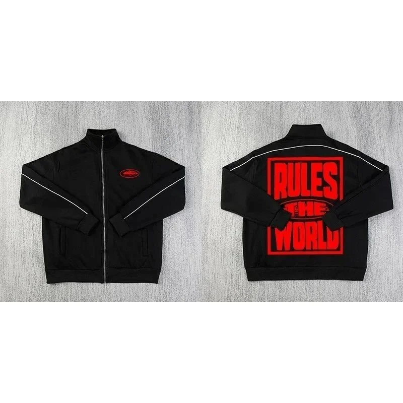 Black 'Rules the World' Track Jacket