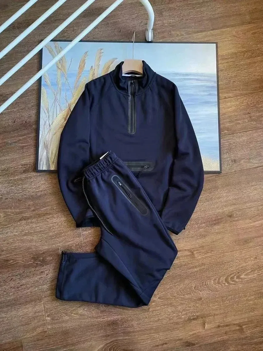 Navy Tech Tracksuit Set