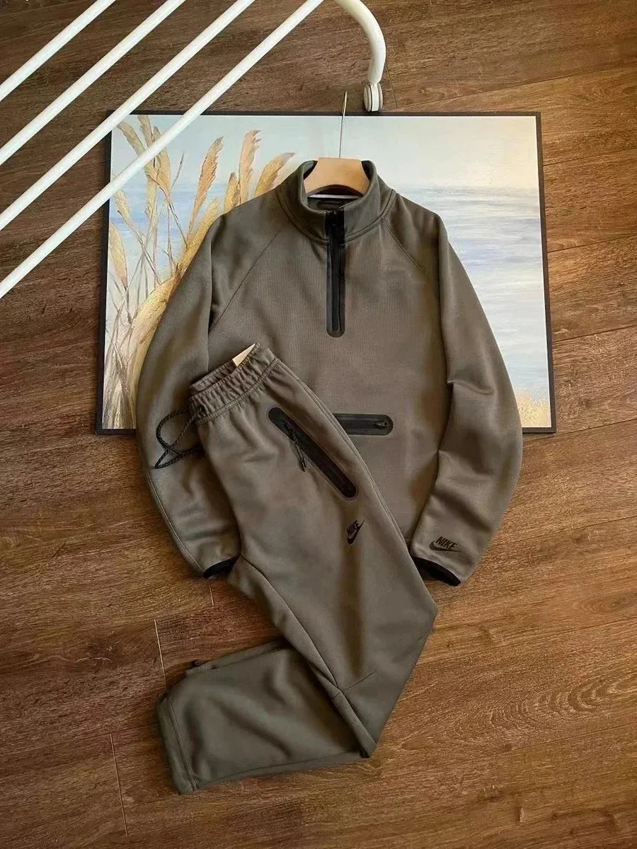 Nike Tech Fleece Military Green Tracksuit Set