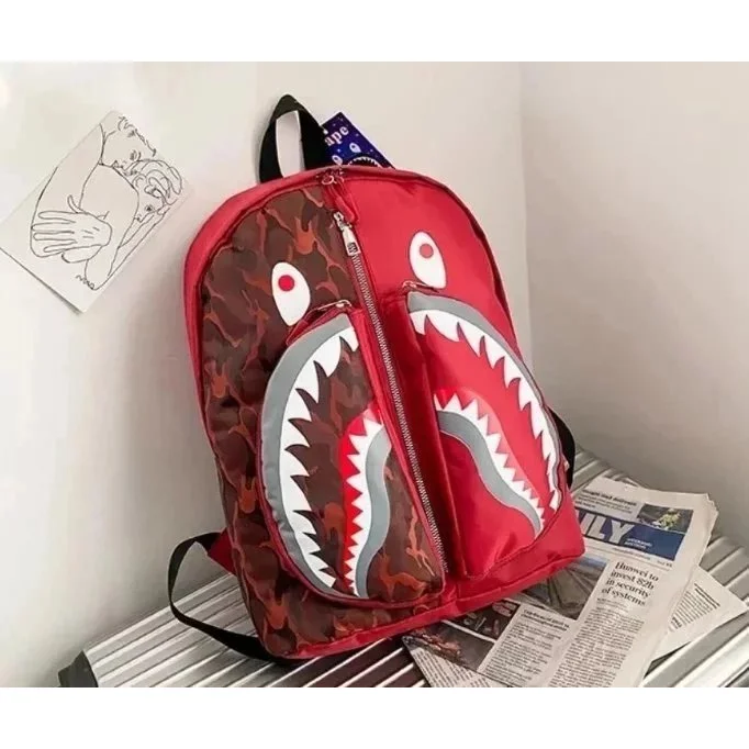 A Bathing Ape BAPE STA Red Camo Backpack