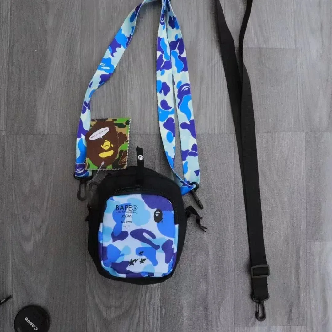 A Bathing Ape BAPE STA ABC Camo Blue Crossbody Bag