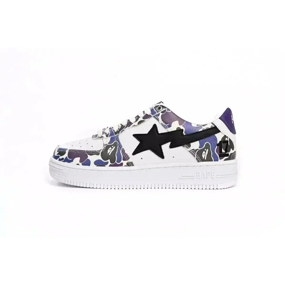 A Bathing Ape BAPE STA White Purple Sneakers
