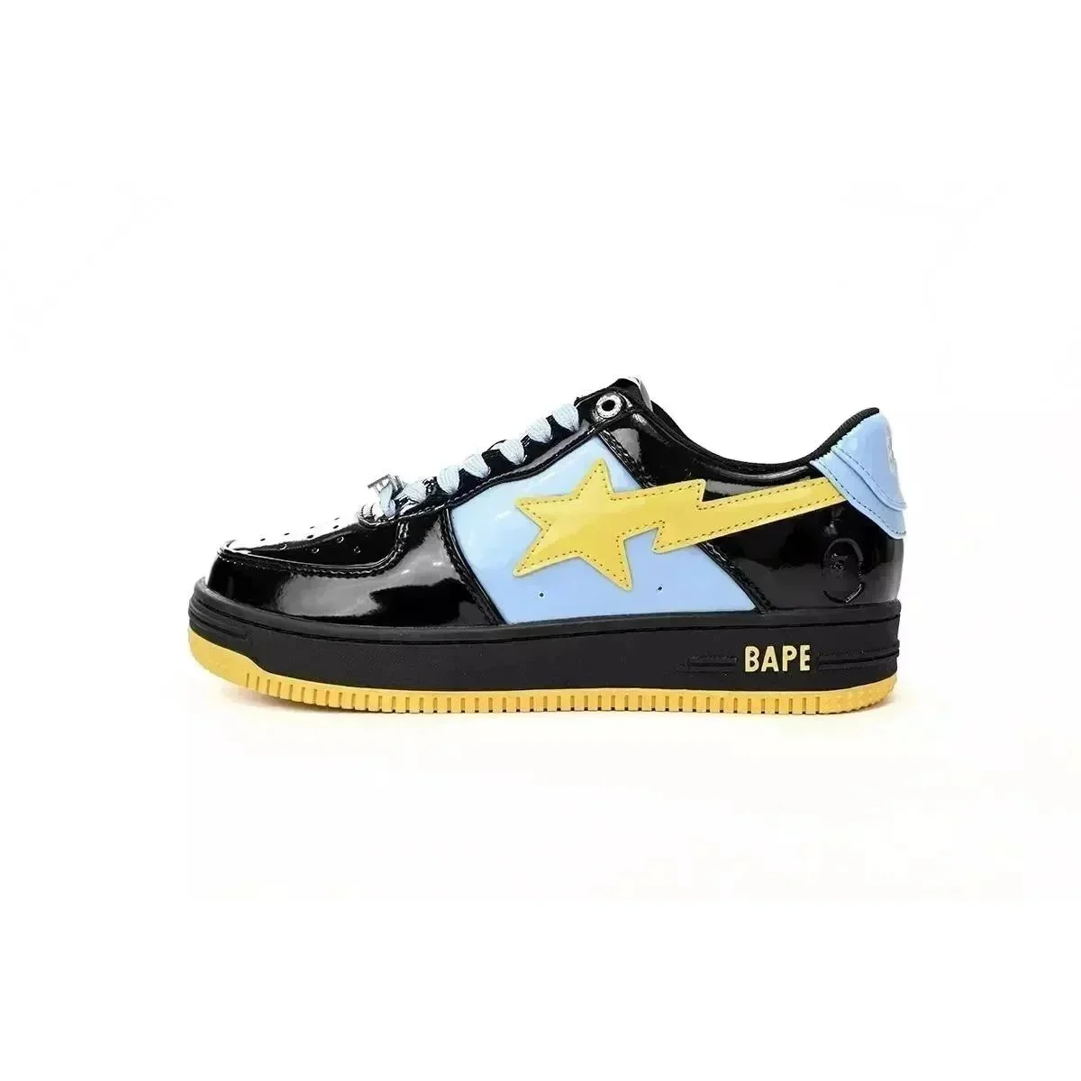 A Bathing Ape BAPE STA Black Yellow Blue Sneakers
