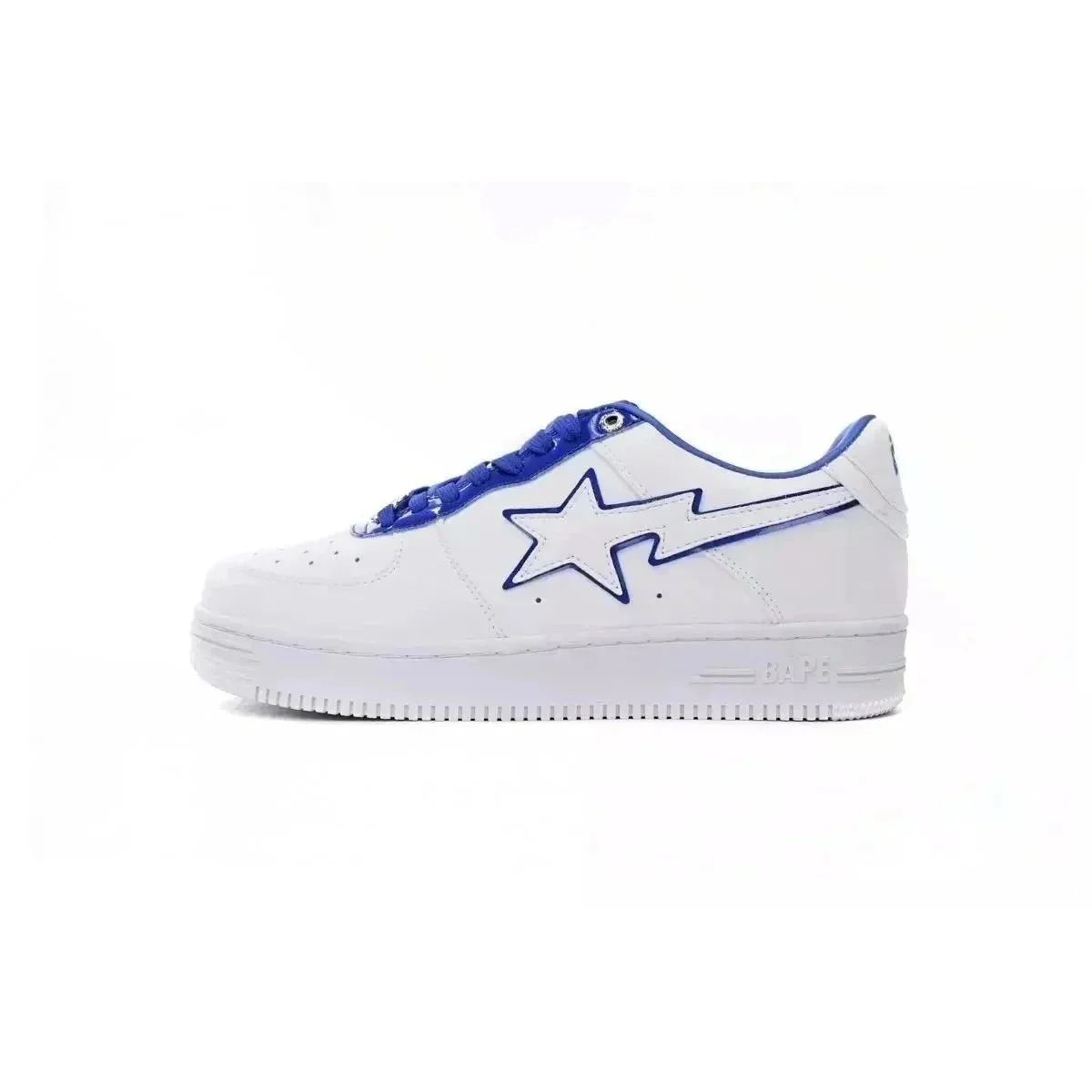 A Bathing Ape BAPE STA White Blue Border Sneakers