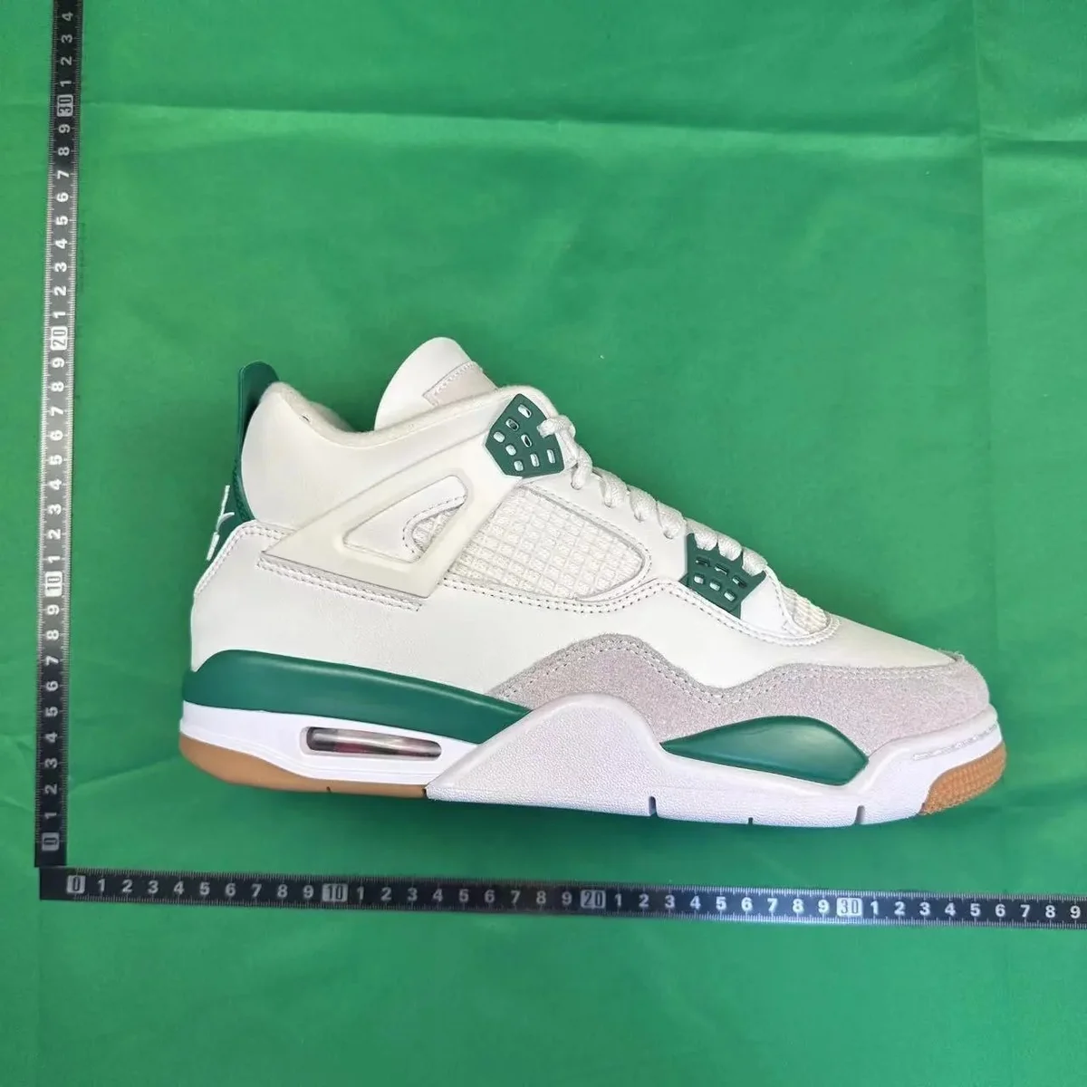Nike Air Jordan 4 White Green Basketball Sneakers
