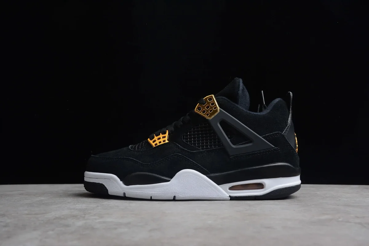 Nike Air Jordan 4 Black Gold Sneakers