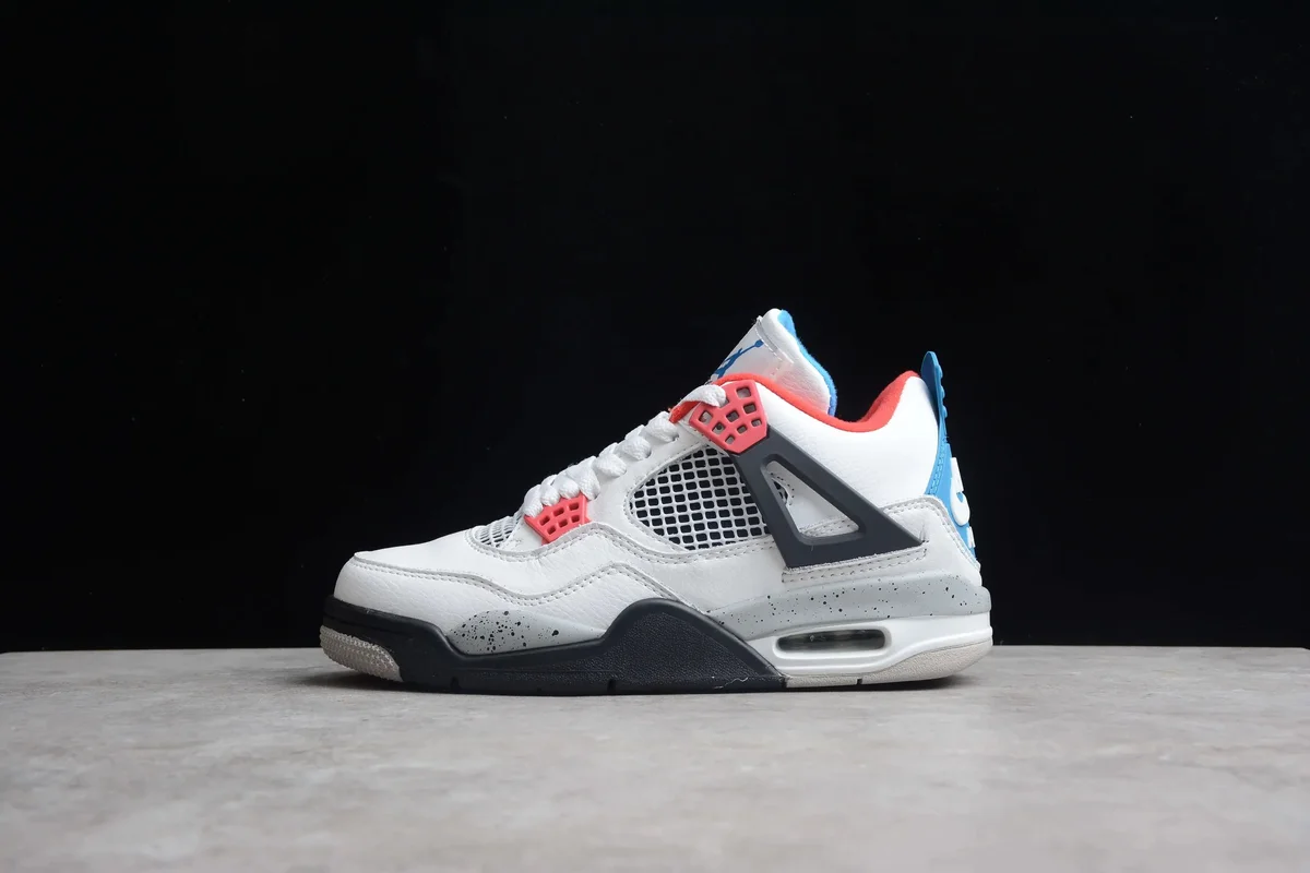 Nike Air Jordan 4 White/Red/Blue Sneakers