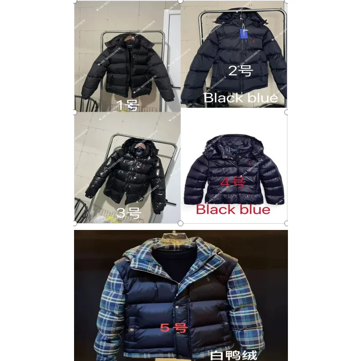 Ralph Lauren Black Blue Puffer Jacket