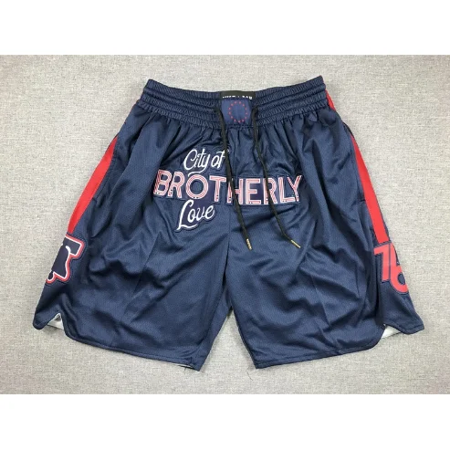 NBA City of Brotherly Love Shorts Navy Red