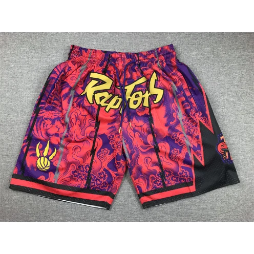 Toronto Raptors Red Purple Printed Shorts