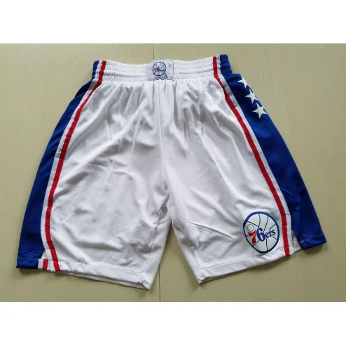 White Blue 76ers Basketball Shorts