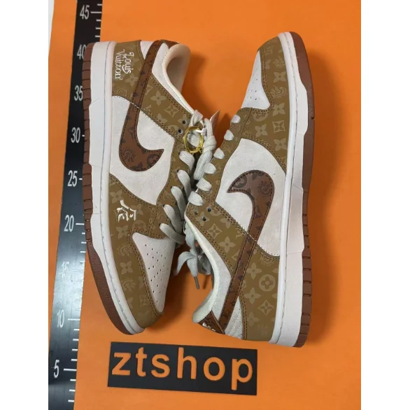 Nike Dunk Low Louis Vuitton Brown White Sneakers
