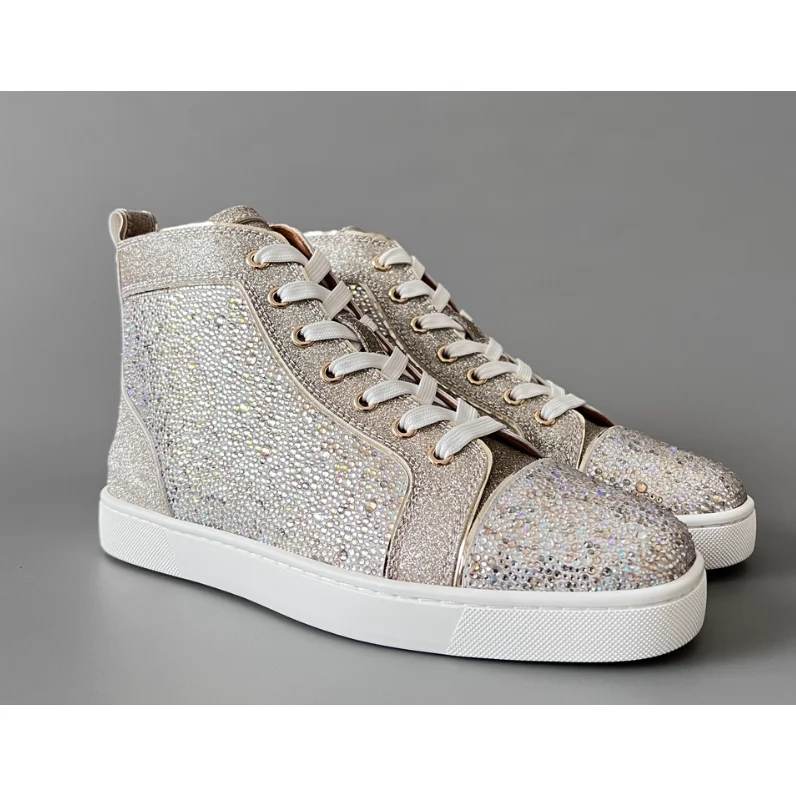 Christian Louboutin Loubi Crystal High Sneakers