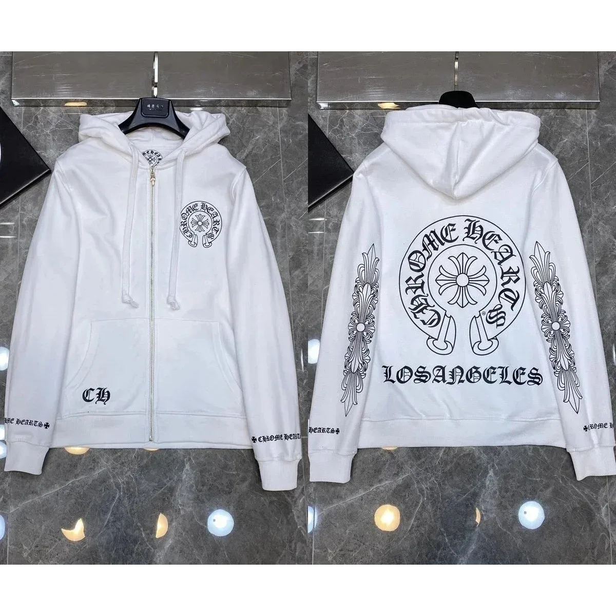 Chrome Hearts White Los Angeles Hoodie