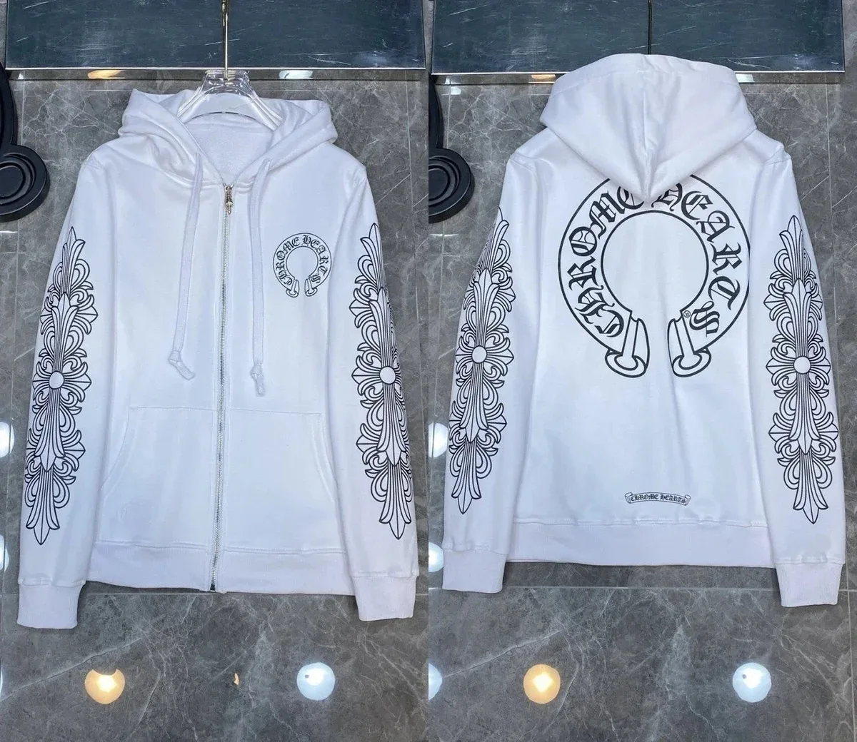 Chrome Hearts CH Cross White Hoodie