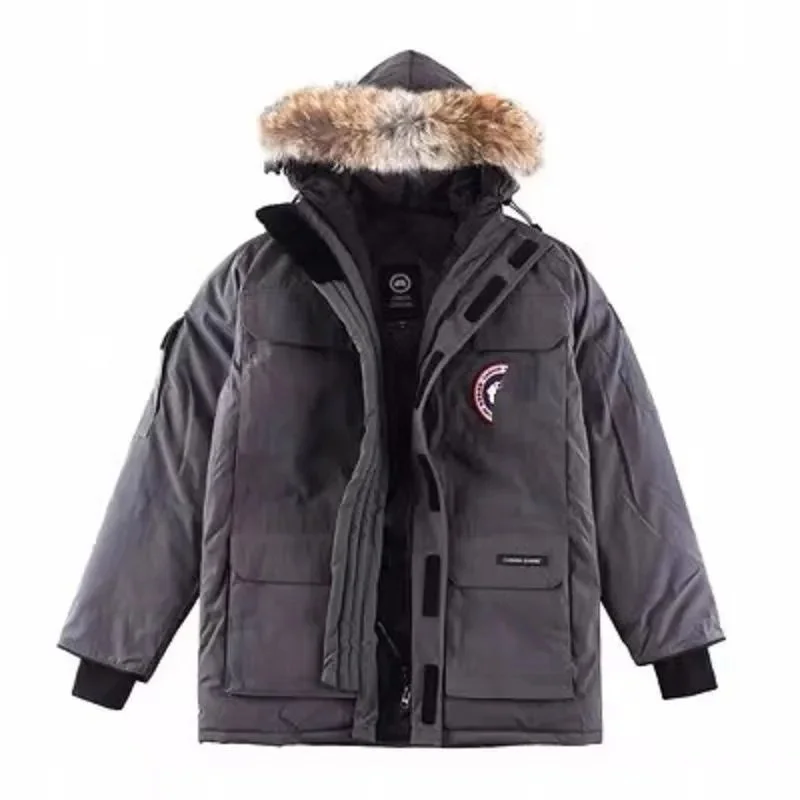 Canada Goose Expedition Grey Parka with Fur Hood