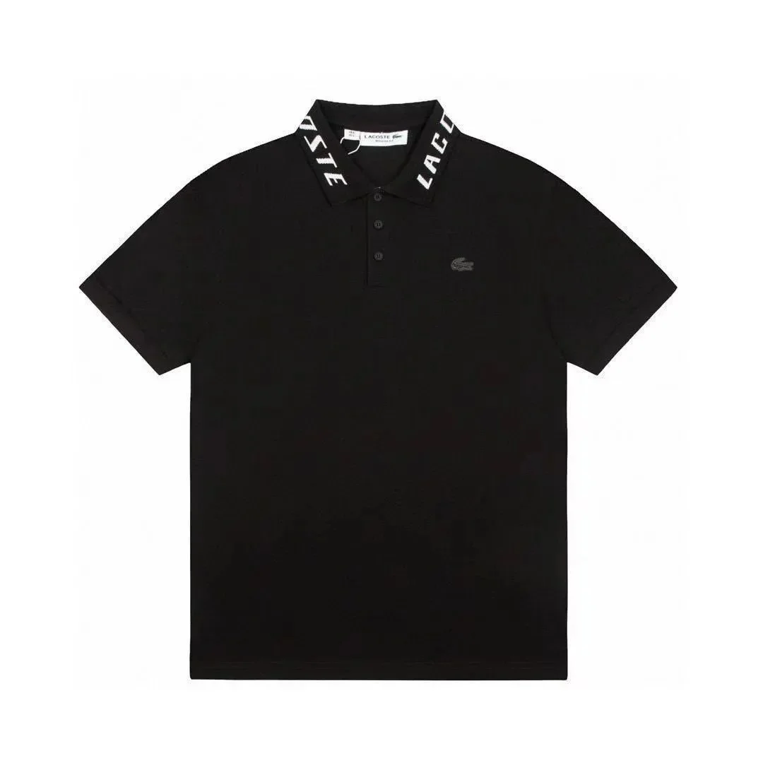Lacoste Black Crocodile Logo Polo Shirt