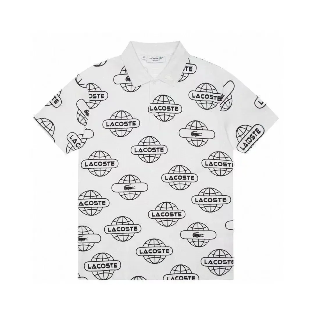 Lacoste All-Over Print Polo Shirt White