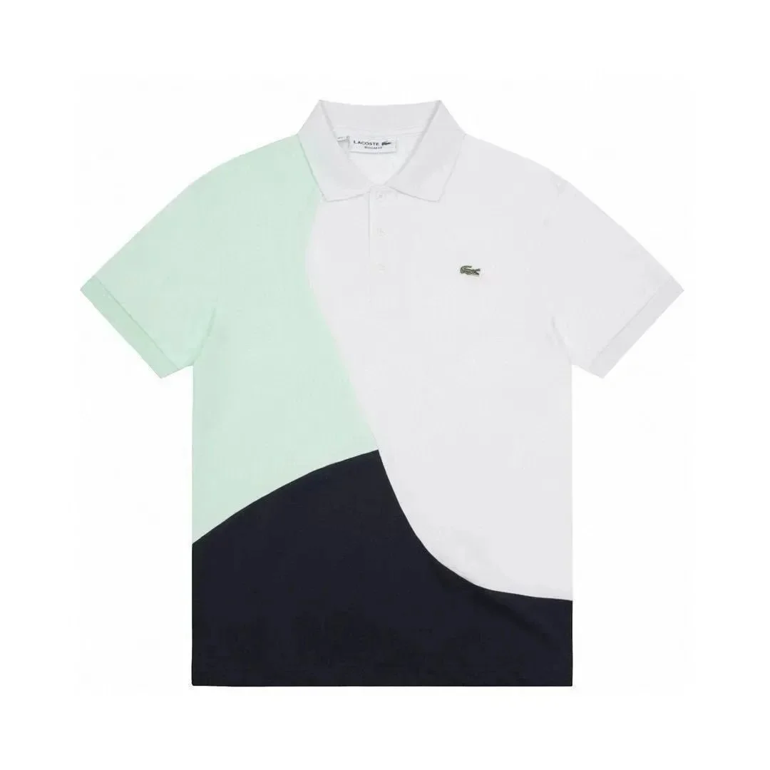 Lacoste Color Block Polo Shirt White/Mint/Navy