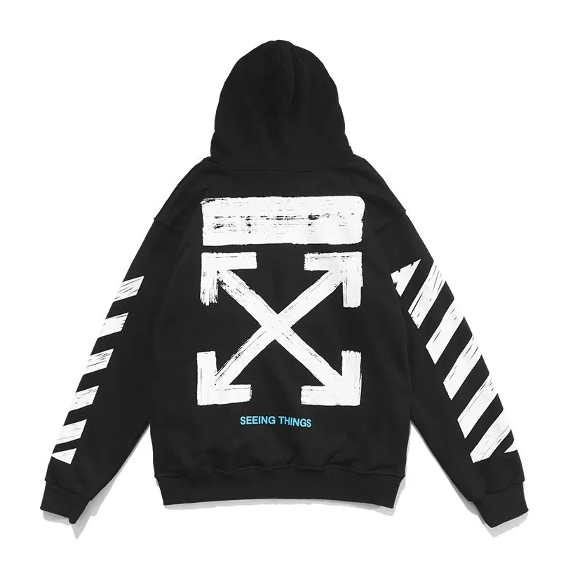Off-White OW Hoodie Black White Arrows Sweatshirt