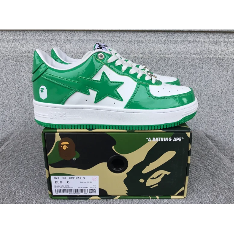 A Bathing Ape BAPE STA BLX 8 Green/White Sneakers