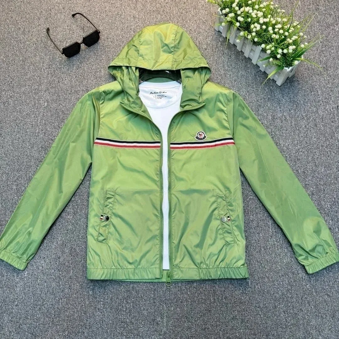 Moncler Green Hooded Windbreaker Jacket