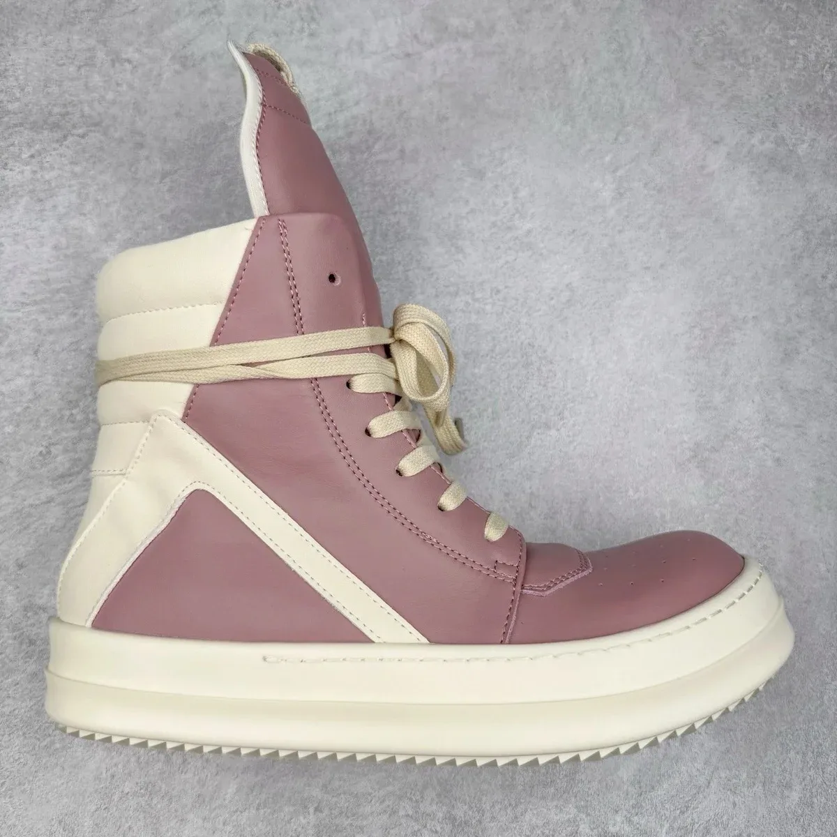Rick Owens Geobasket RO粉色主线 Sneakers