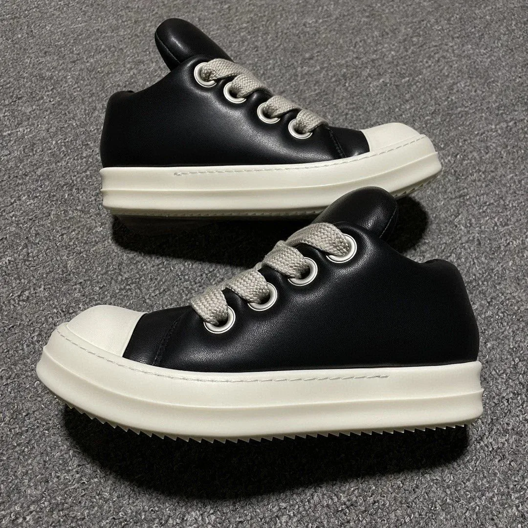 Rick Owens Geobasket RO Pudding Black Sneakers