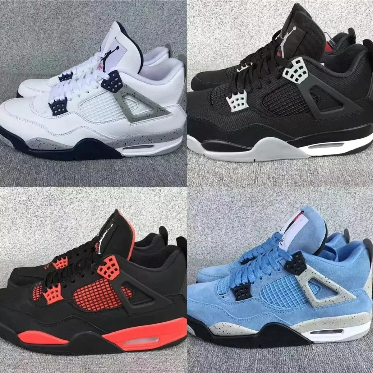 Nike Air Jordan 4 White/Black/University Red/Sail Sneakers