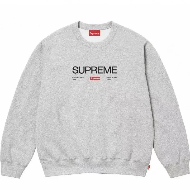 Supreme Grey Supreme Box Logo Crewneck Sweatshirt