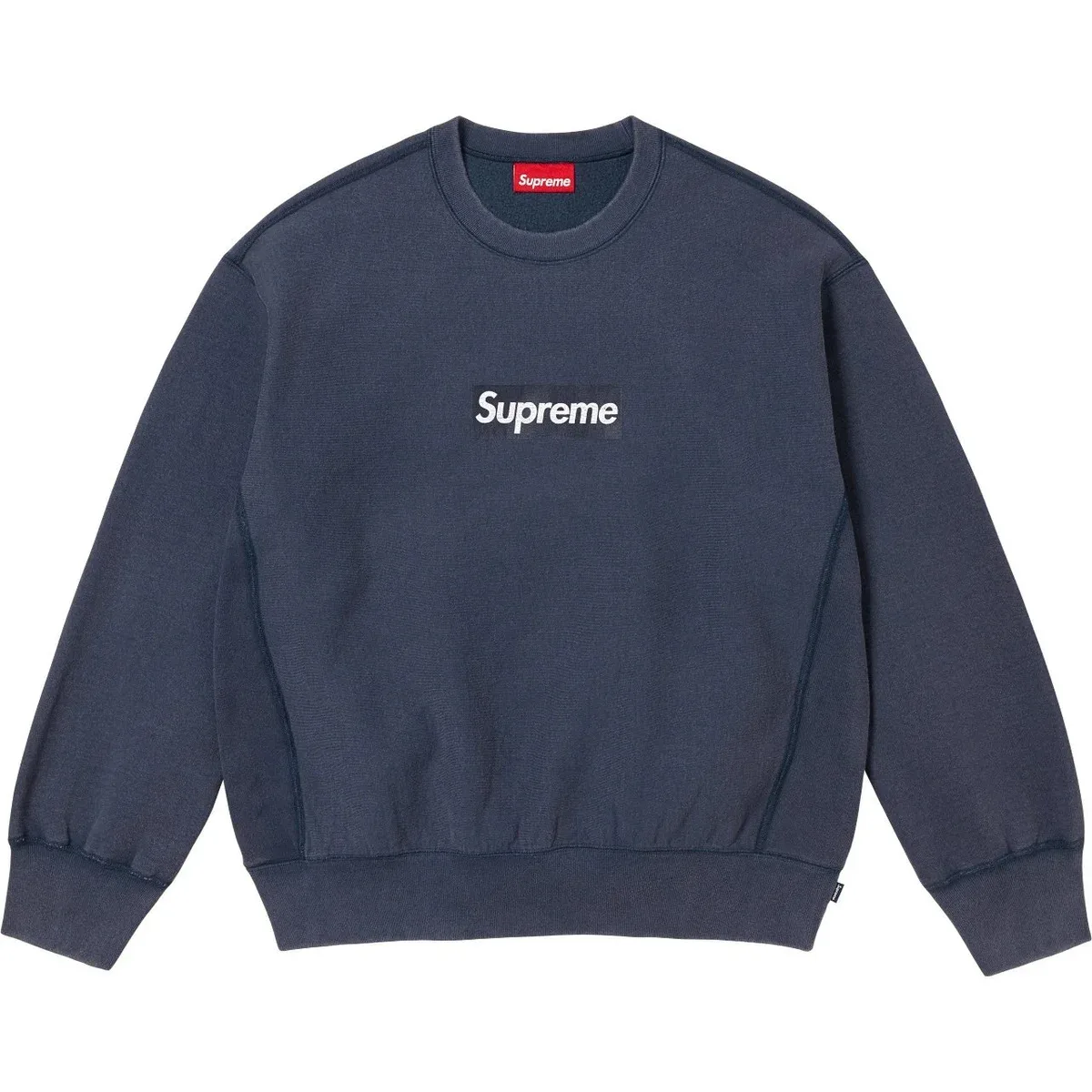 Supreme Box Logo Crewneck Sweatshirt Navy