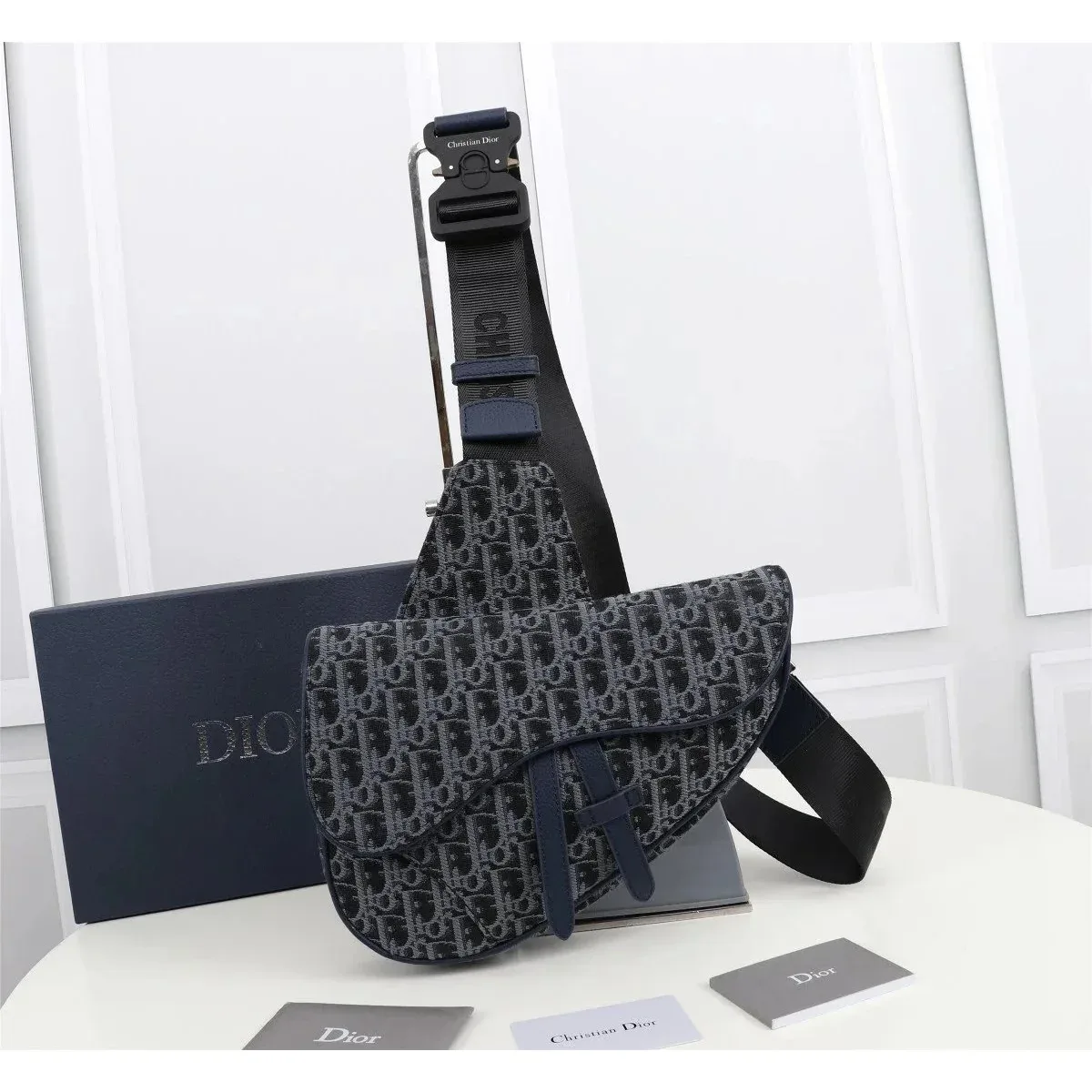 Dior Saddle Monogram Canvas Crossbody Bag