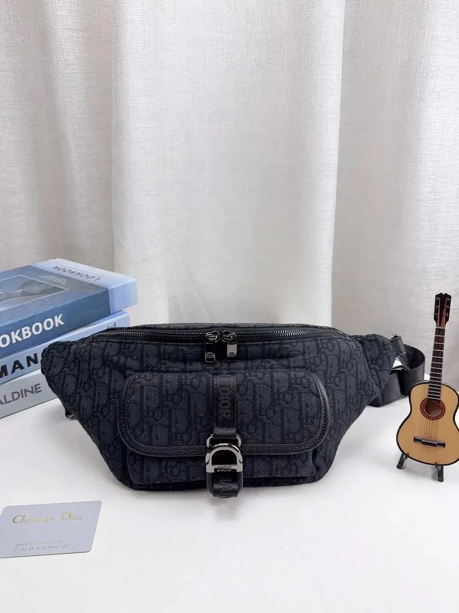 Dior Lady Dior Monogram Belt Bag Black