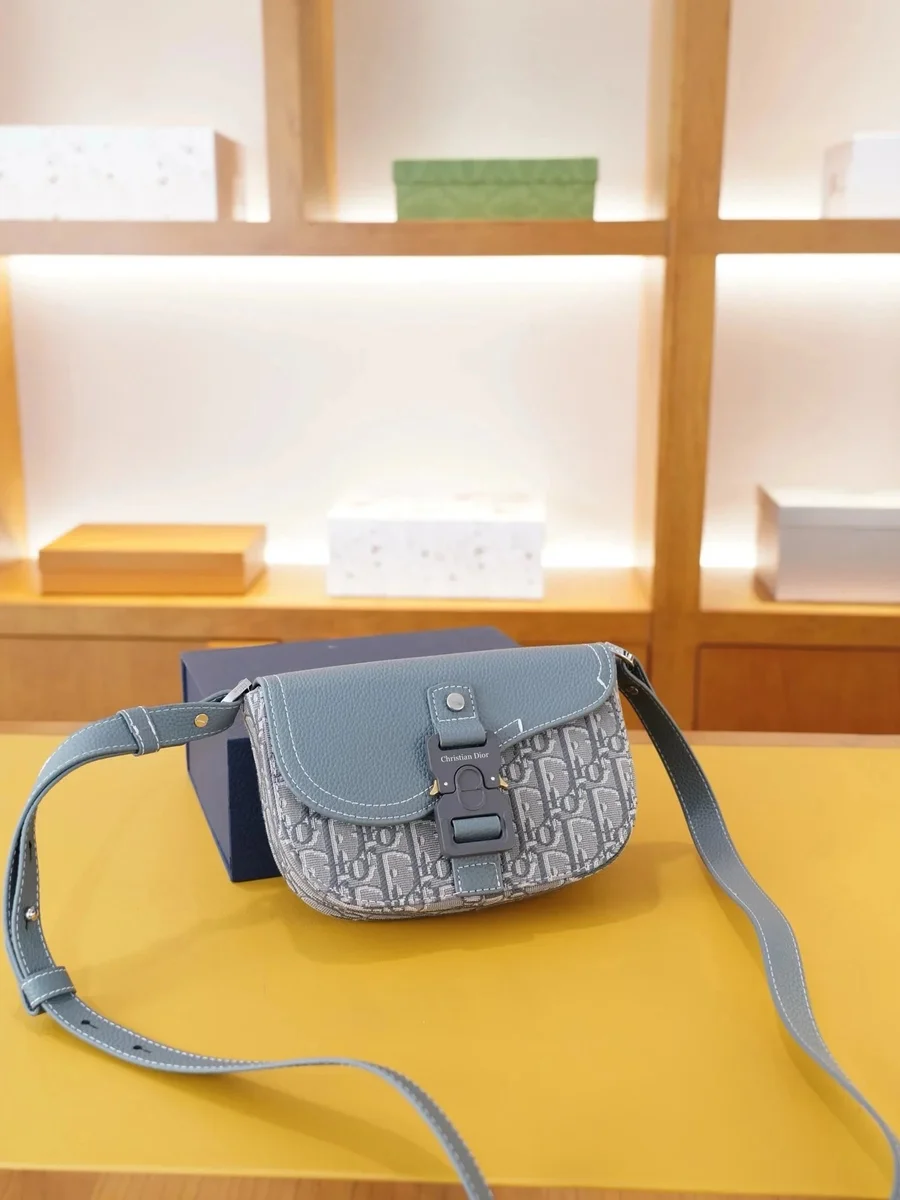 Dior Dior Lady Dior Blue Monogram Crossbody Bag Blue