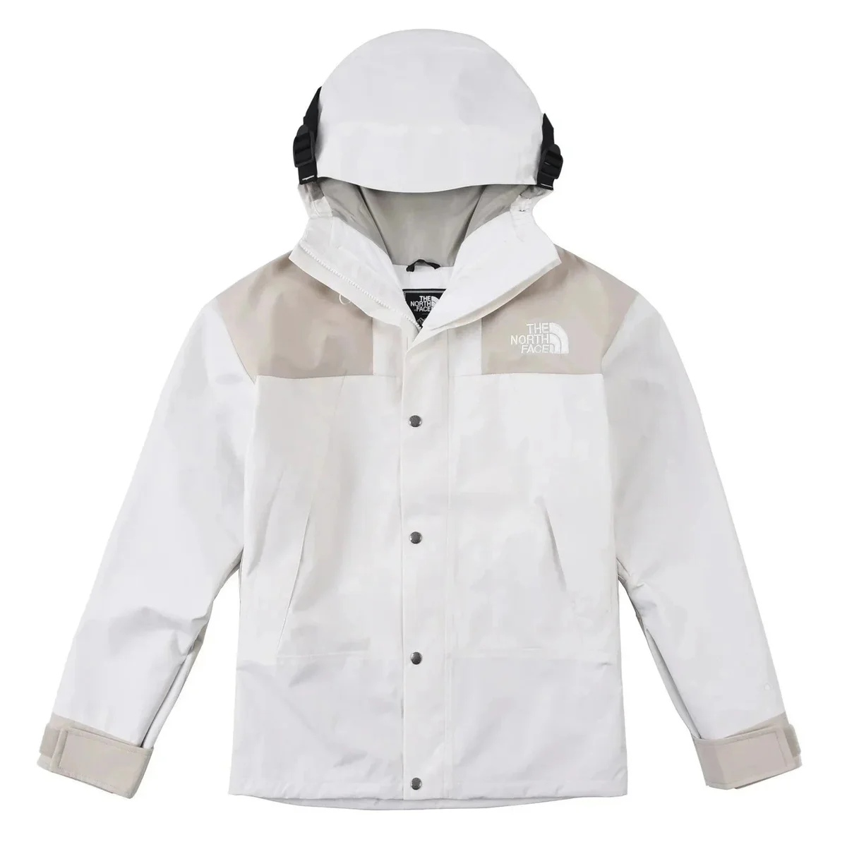 The North Face Nuptse White & Khaki Parka