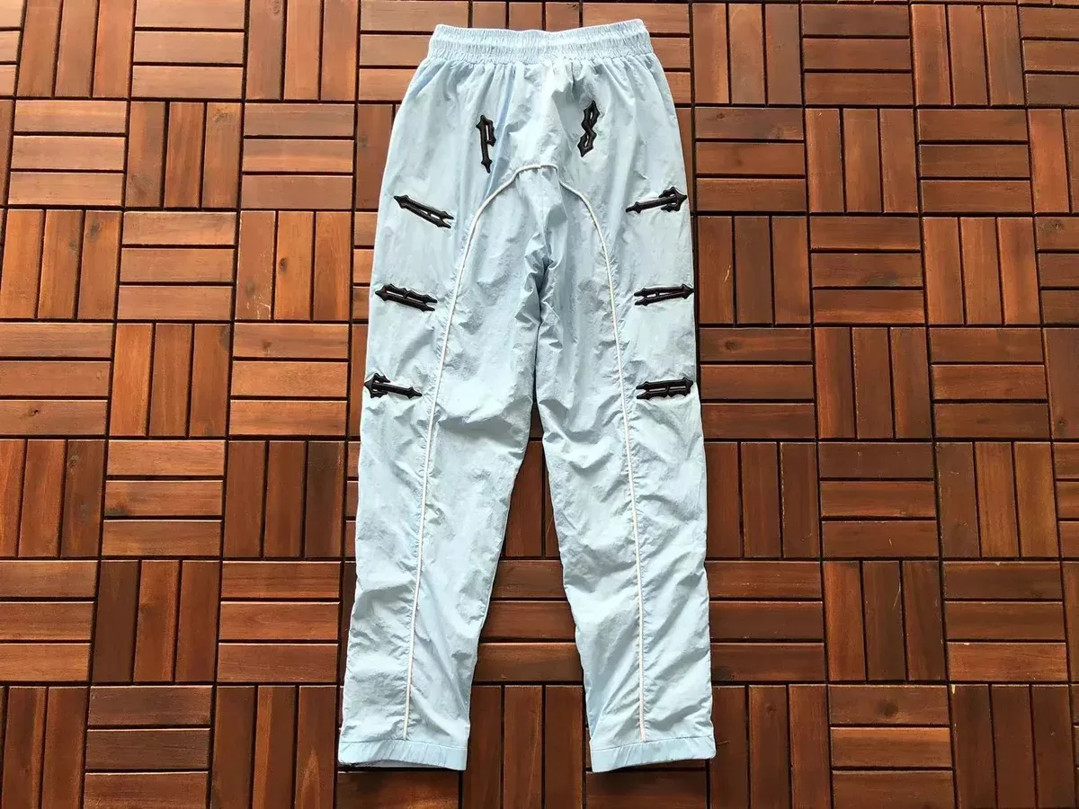 Light Blue Palace Track Pants with Embroidered Details