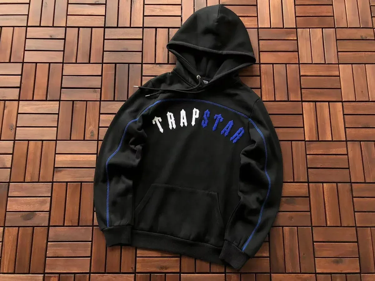 Trapstar Black/Blue TRAPSTAR Hoodie