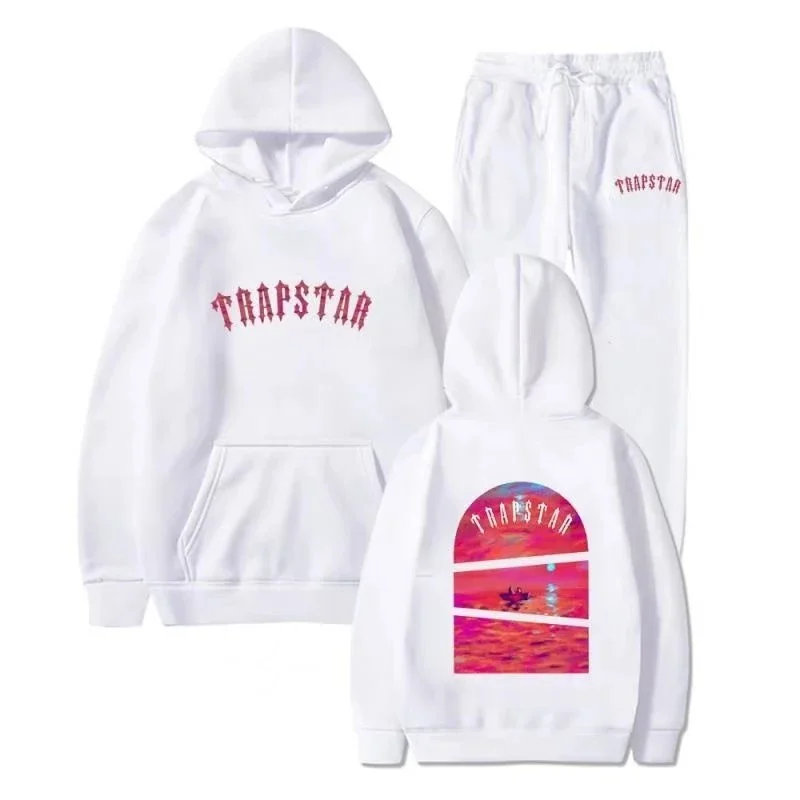 Trapstar White 'Sunset' Hoodie & Pants Set