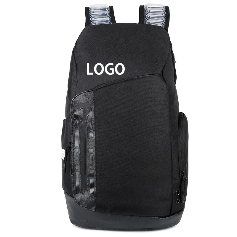 Unisex Black Backpack with Water Bottle Holders