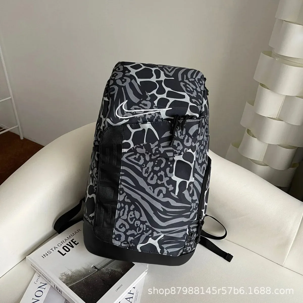 Nike Animal Print Backpack Black/White