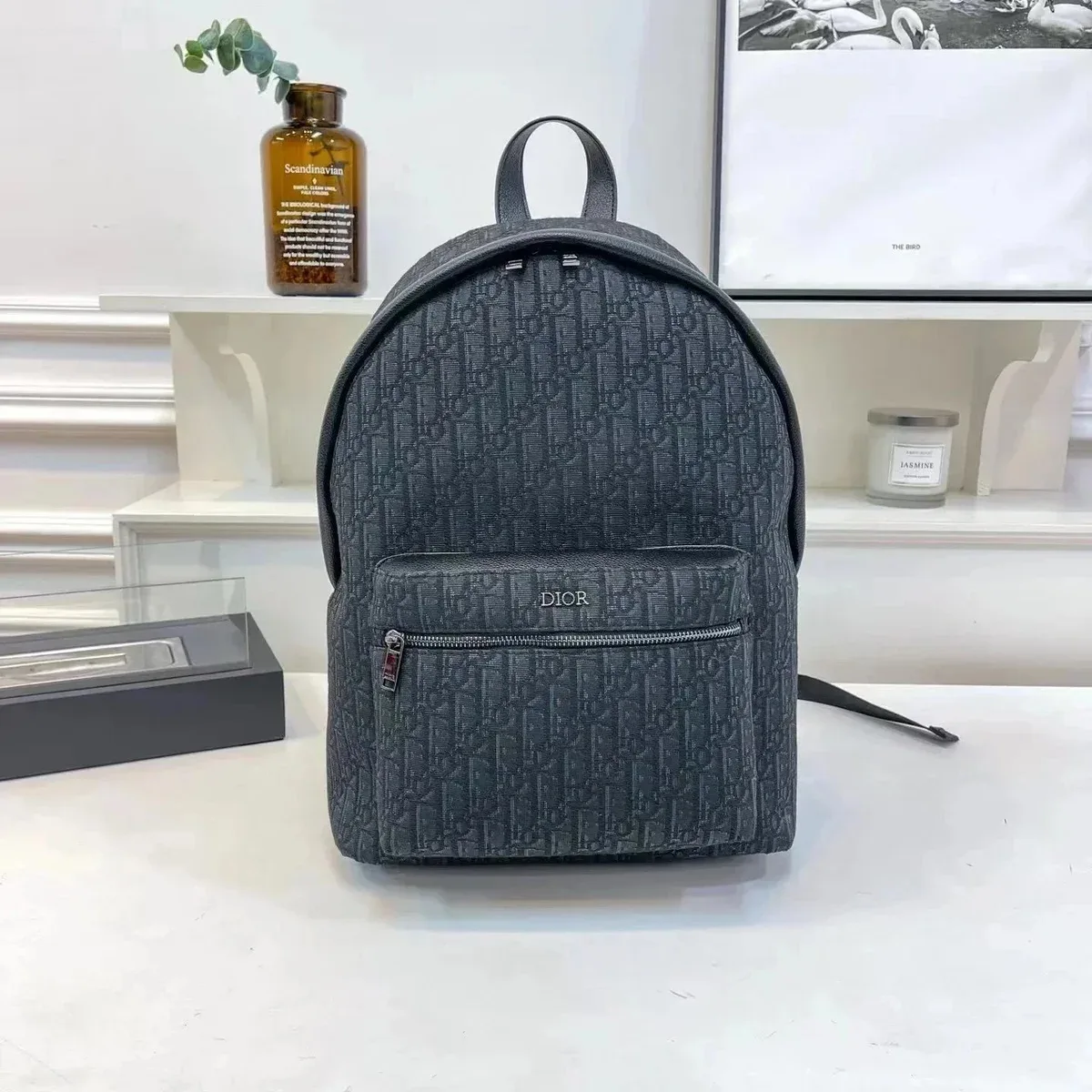 Dior Lady Dior Monogram Backpack Black