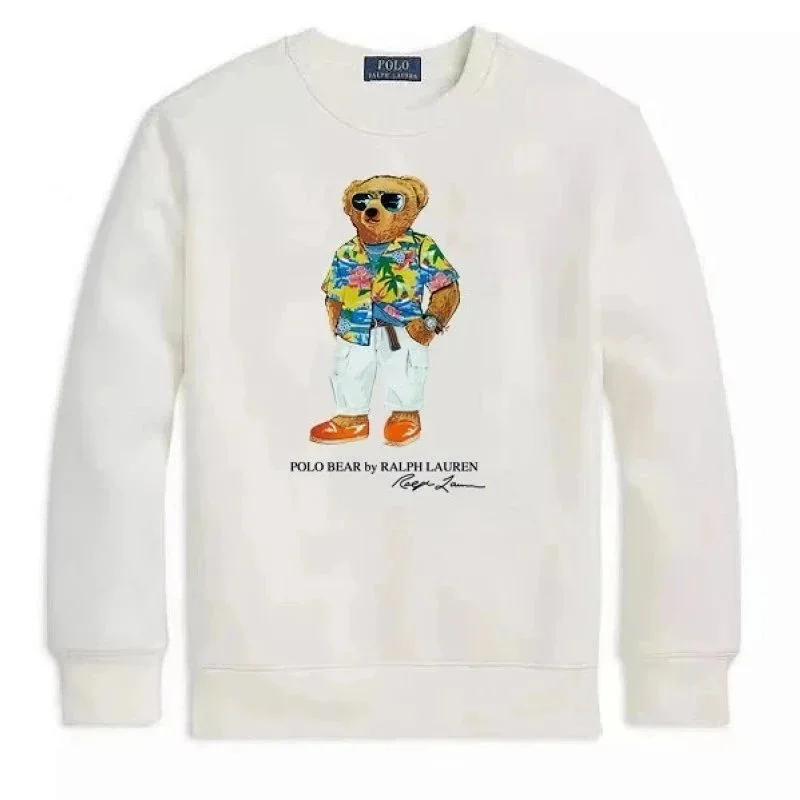 Polo Ralph Lauren Polo Bear White Cotton Sweatshirt
