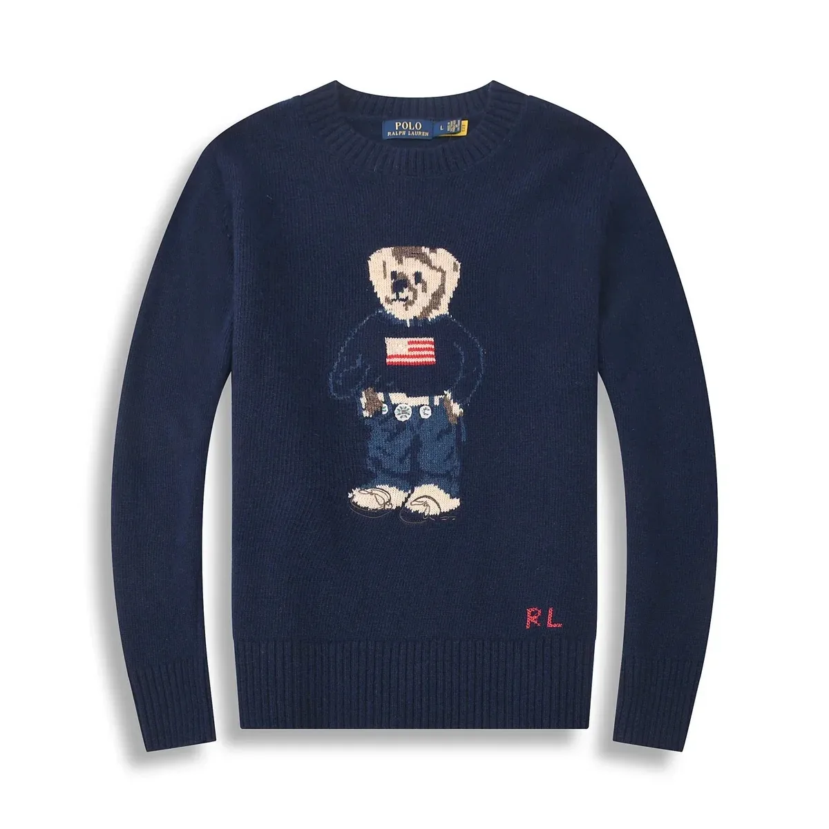 Polo Ralph Lauren Polo Bear Bear Cardigan Blue Sweater