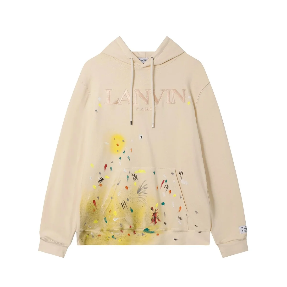 Lanvin Art of Joshua Tree Hoodie Cream Paint Splatter
