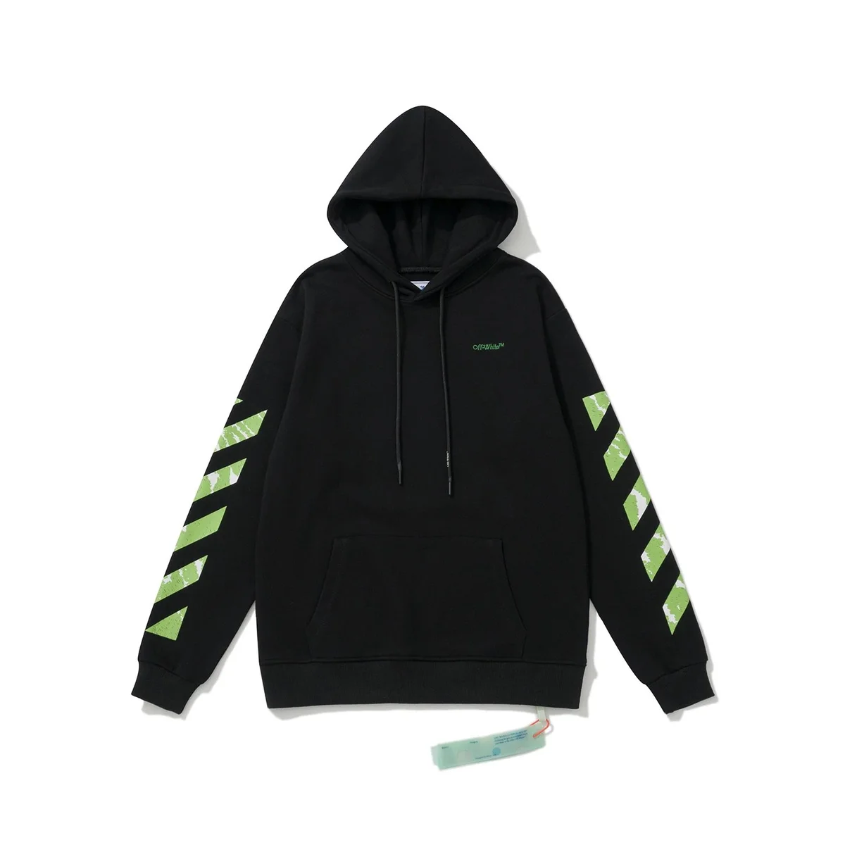 Off-White OW Arrow Hoodie Black Green