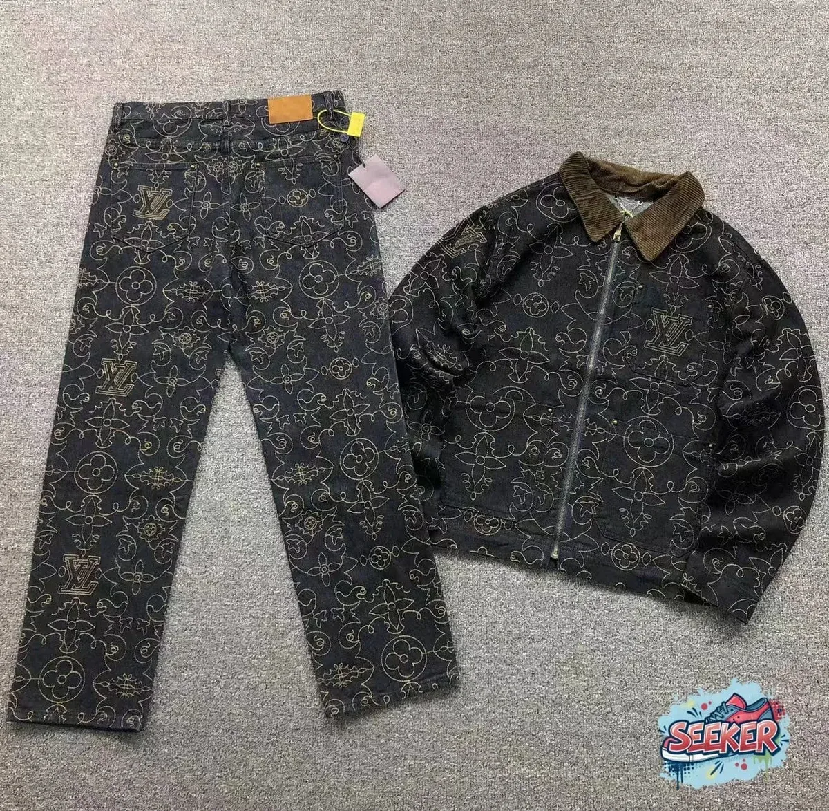 Louis Vuitton Neverfull Monogram Jacket & Jeans Set