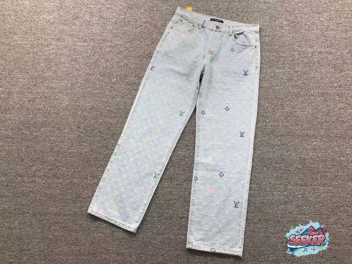 Louis Vuitton Neverfull Jeans Light Blue