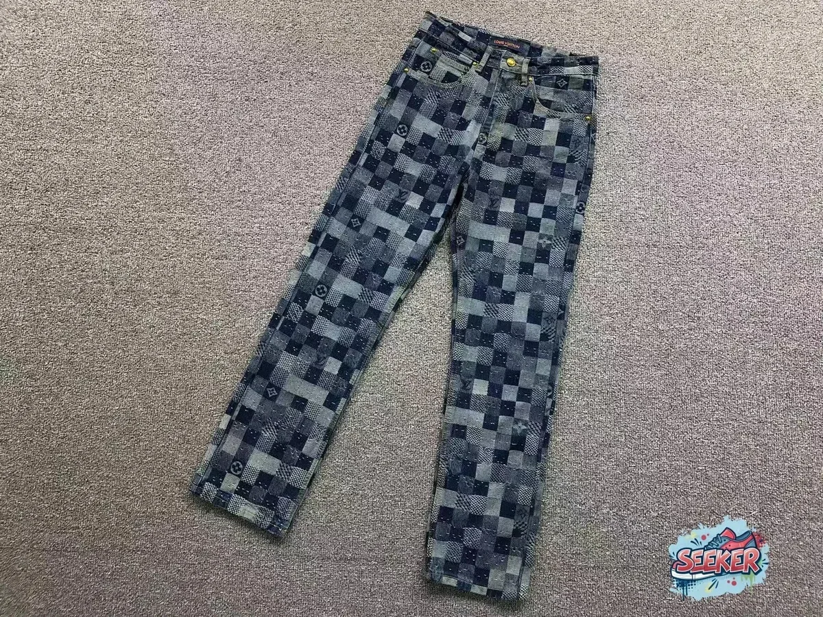 Louis Vuitton Tabi Jeans Checkered Pattern