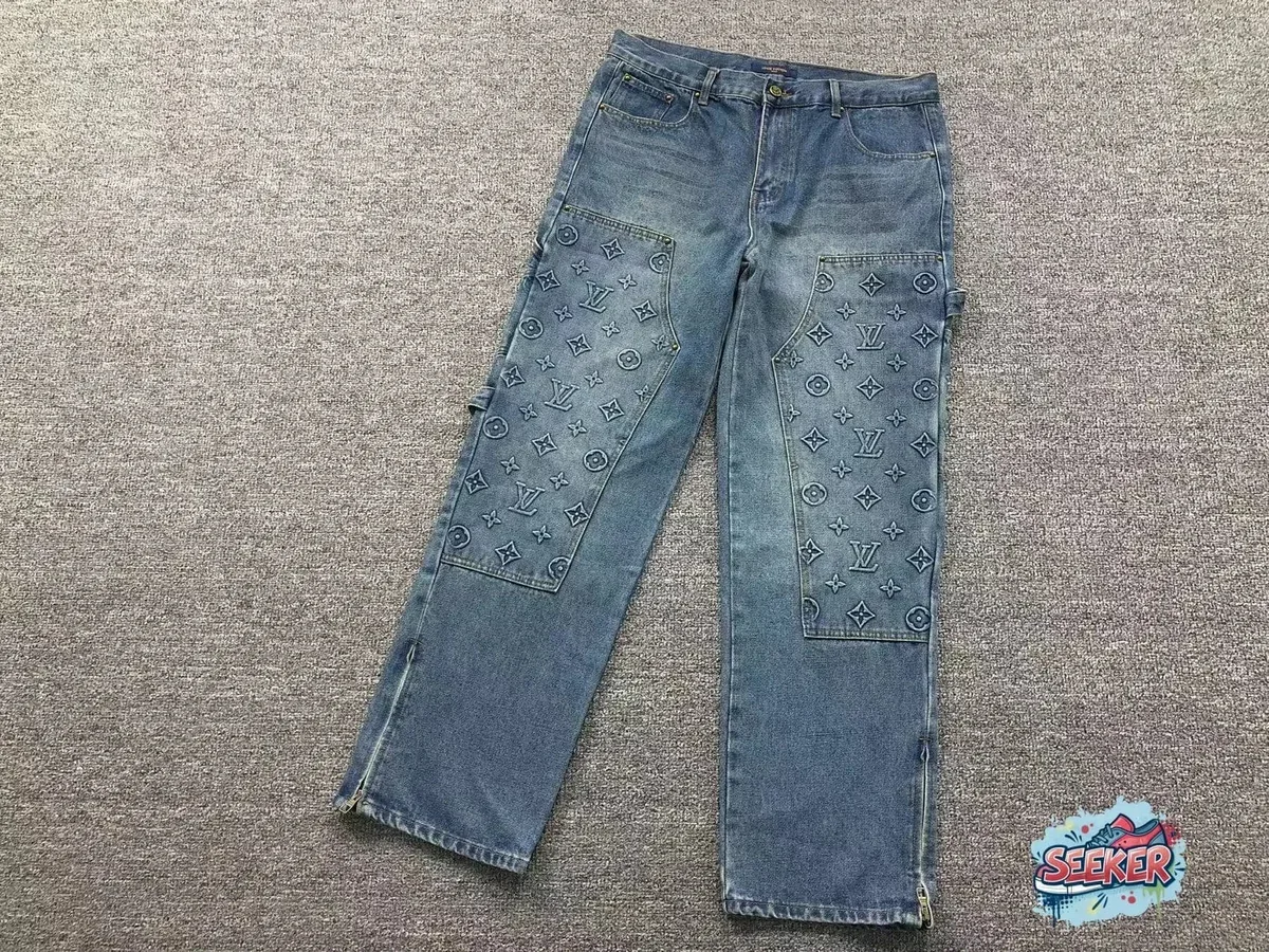 Louis Vuitton Monogram Worker Jeans Blue Denim