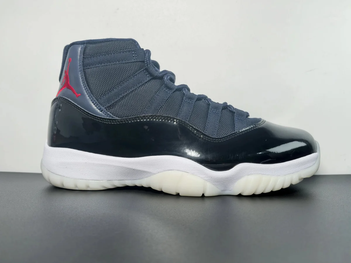 Nike Air Jordan 11 Midnight Navy/University Red Sneakers